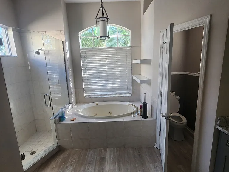 Master Suite Bathroom Center View.