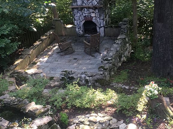 Custom fire pit/sitting area