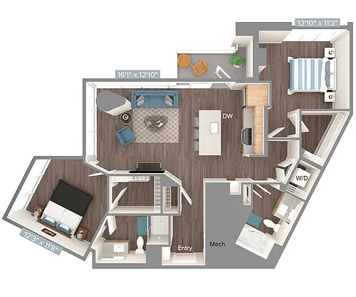 Floor plan B2-D2-1083