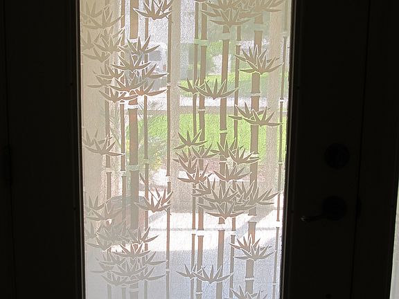 Bamboo Etched Door
