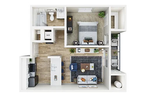 Floor plan 1X1 A
