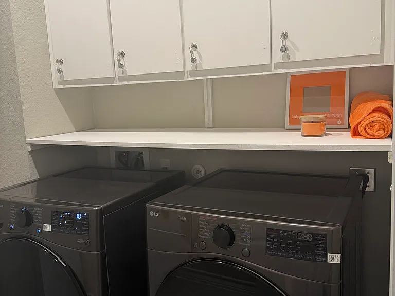 Private laundry storage with key