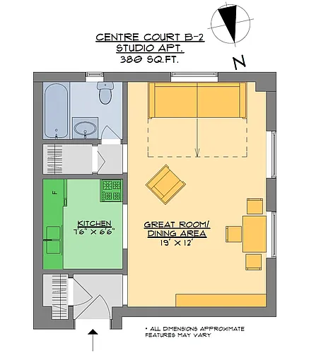 Floor plan Hardwood Studio Available Now