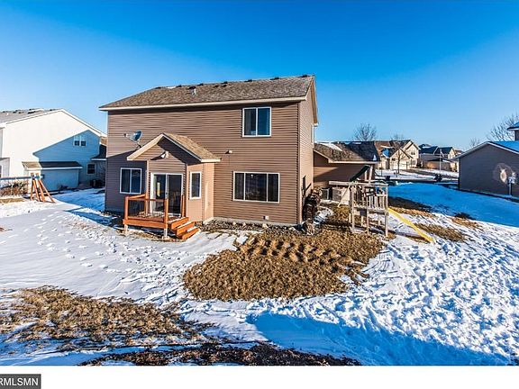 Backyard is amazing in the summer time.  The back property is lined with lilac bushes.  Nice and private