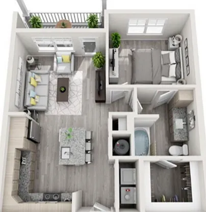 One Bedroom Floor Plan One Bedroom Floor Plan