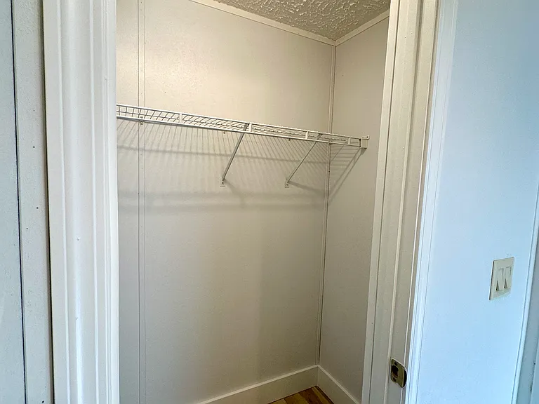 One of the two primary bedroom closets