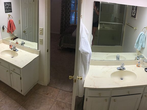 Master bath his + hers sinks