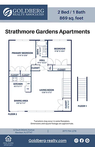 Floor plan Two Bedroom Large