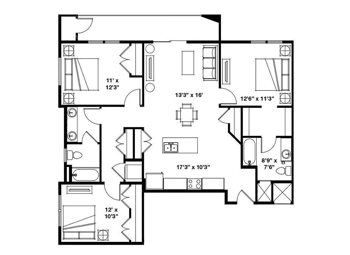 Floor plan 3X2 A