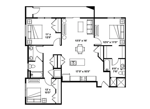 Floor plan 3X2 A