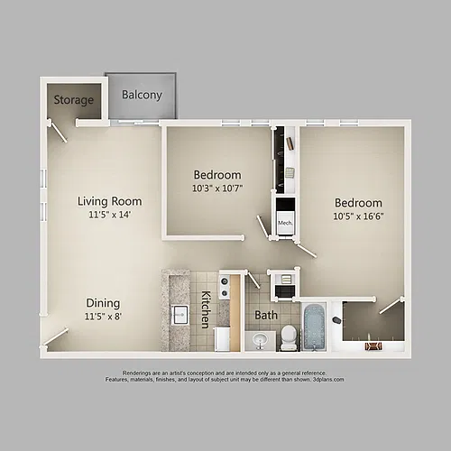 Floor plan C3 Renovated