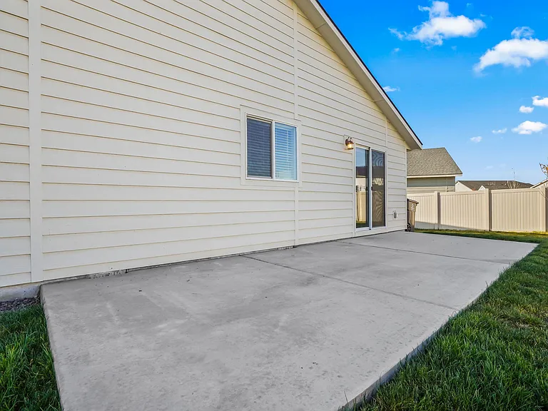 Extended rear patio