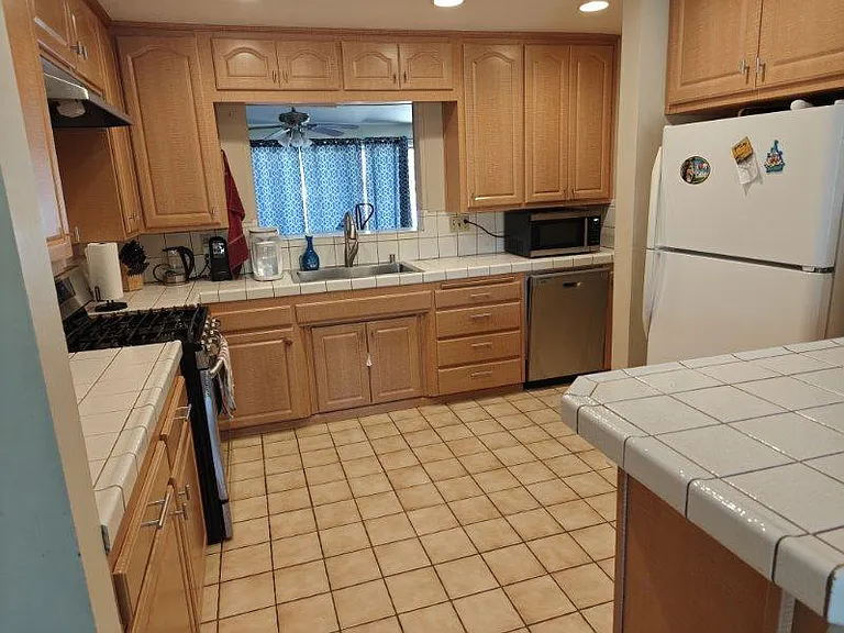 Tile floor and counter top