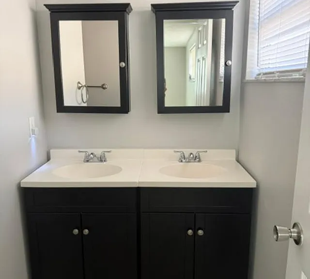 Master bathroom double sink