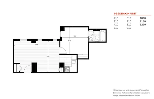 Floor plan One Bedroom