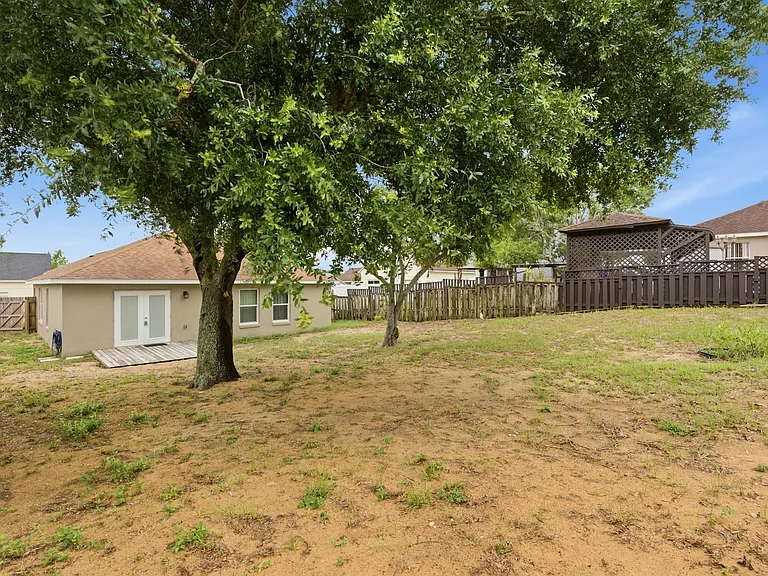 Fenced back yard