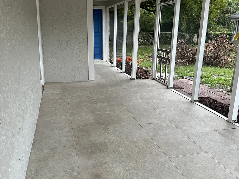 Covered porch.