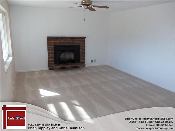 Family Room with Wood Burning Insert