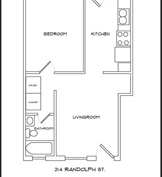 Floor plan Magnolia 1 bed 1 bath Floor plan Magnolia 1 bed 1 bath