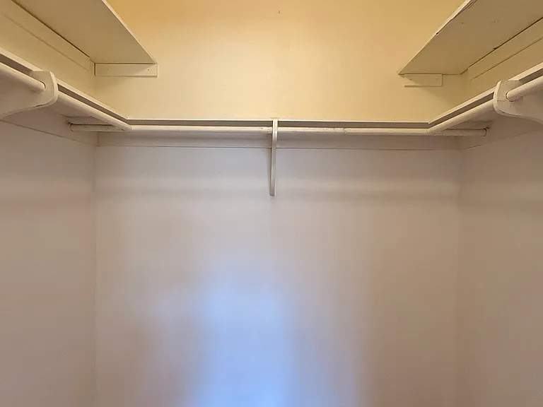 Walk-in closet in the bedroom