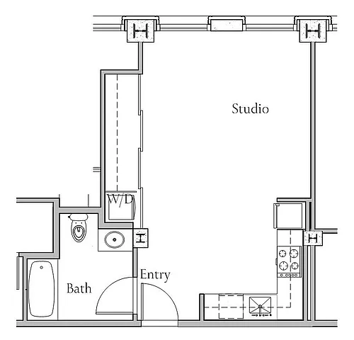 Floor plan Studio - B