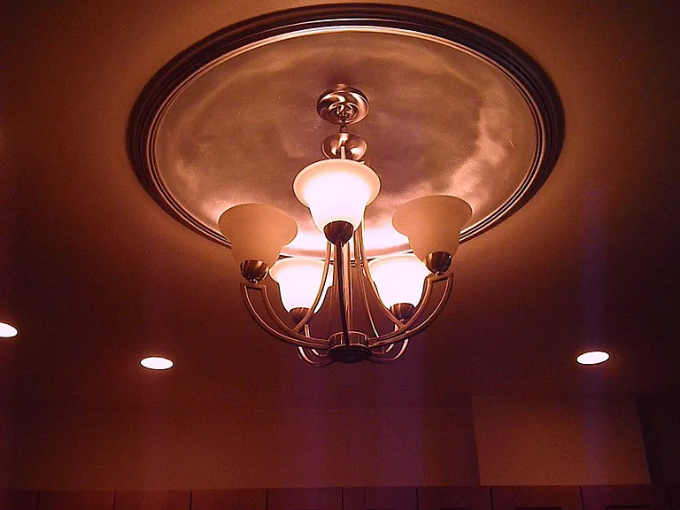 Kitchen dome and chandelier