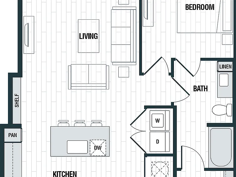 A3: 1bed 1bath A3: 1bed 1bath