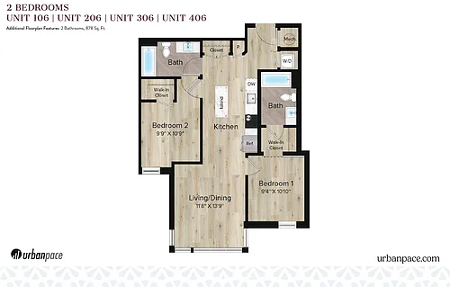 Floor plan 2 Bedroom 2