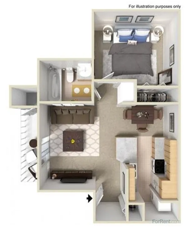 Floor plan One Bedroom