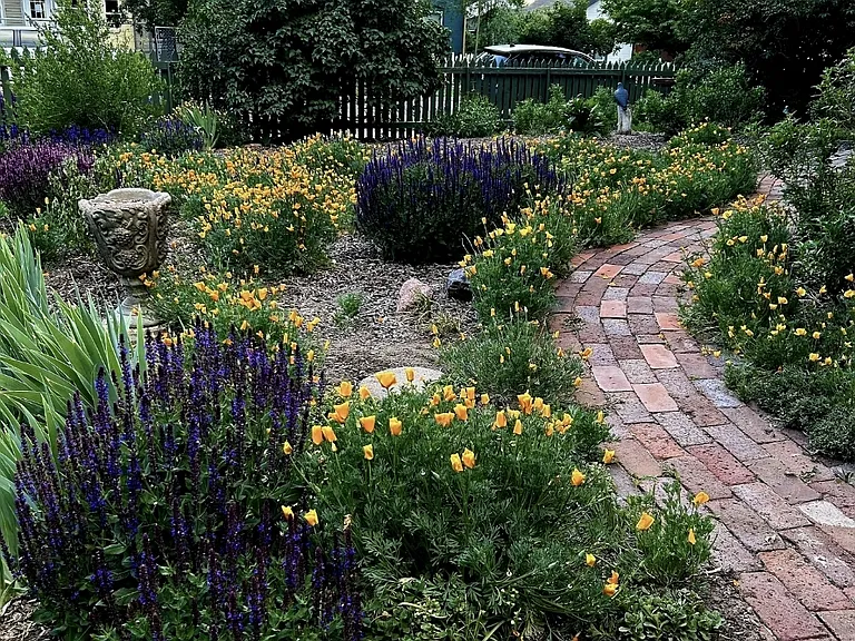 The yard is pure botanic garden magic, and we handle the upkeep, so you can just sit back and enjoy it.