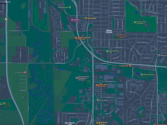 Red pin shows exact location of the property.