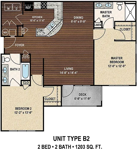 Floor plan B2 ADA Apartment (Phase I)