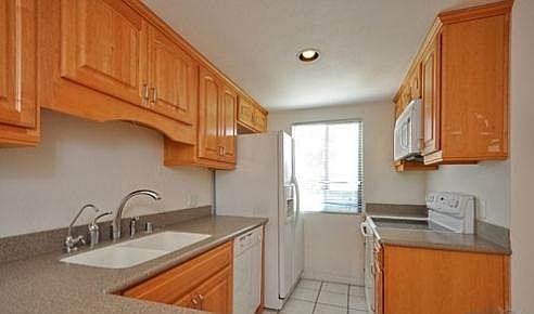 kitchen counters and cabinets