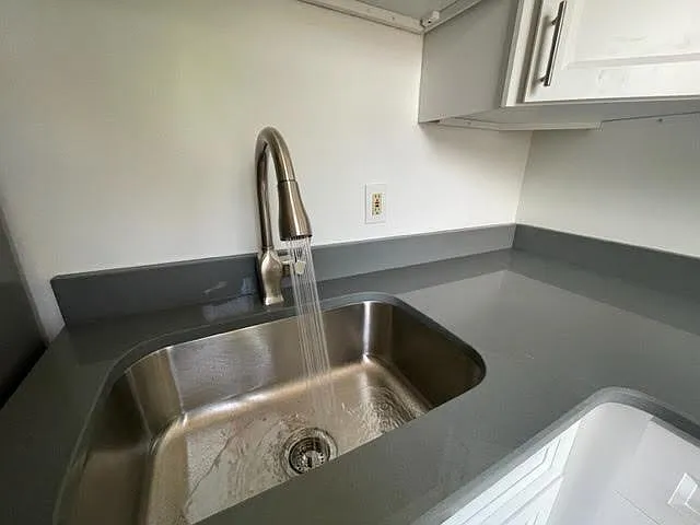 New stainless deep sink and faucet - New Quartz counter