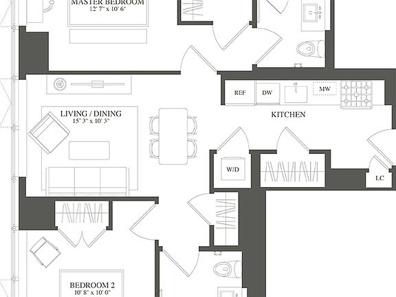 2nd image of 3 Court Sq #210I