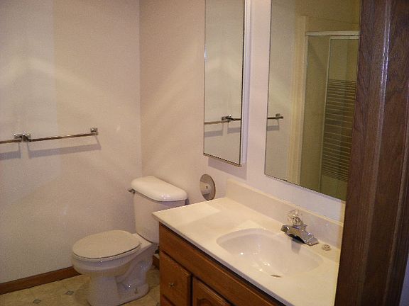 Looking into bathroom