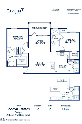 Floor plan Padova Estates - Garage