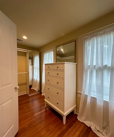 The Master Closet is designed to serve a couple with healthy wardrobes.
