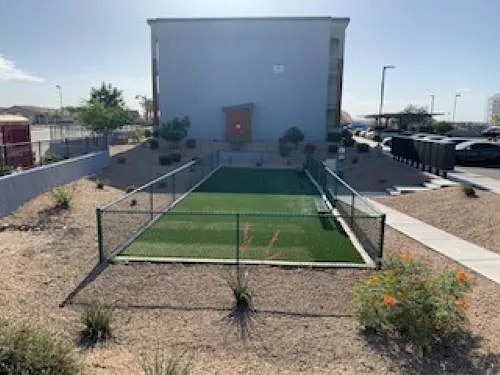 Fenced area for your pets to exercise and play.