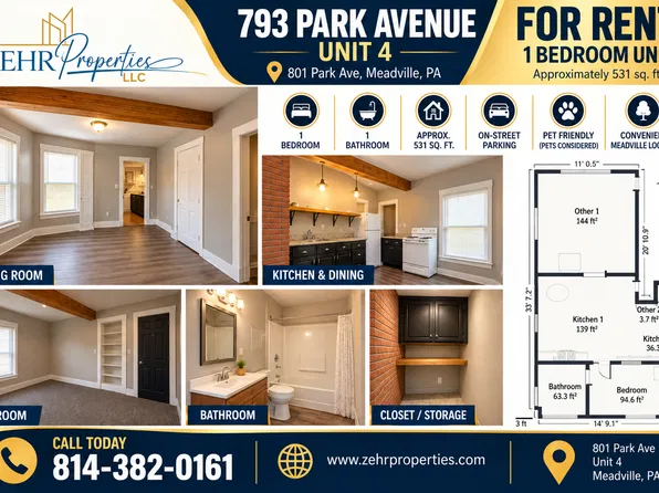 793 Park Ave, 793 Park Ave APT 4, Meadville, PA 16335