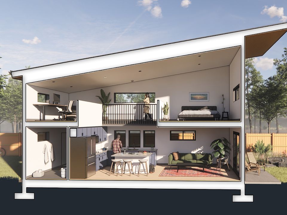 Dual loft adu plan build on your lot plan oregon build on your own