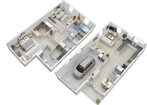 Floor plan 3 Bedroom 2.5 Bathroom