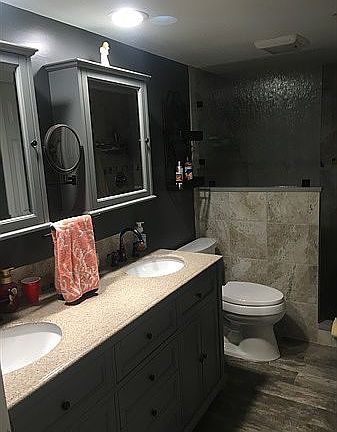 New step in shower 