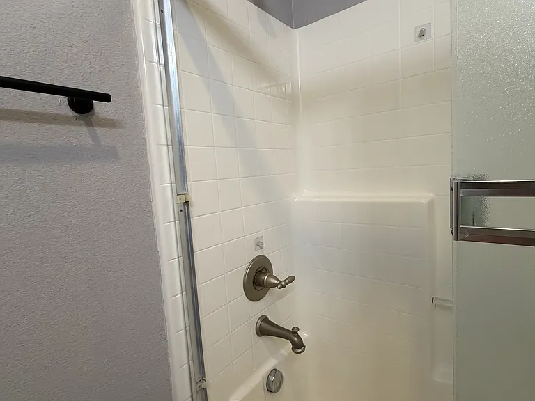 Beautifully remodeled guest bathroom with modern finishes.