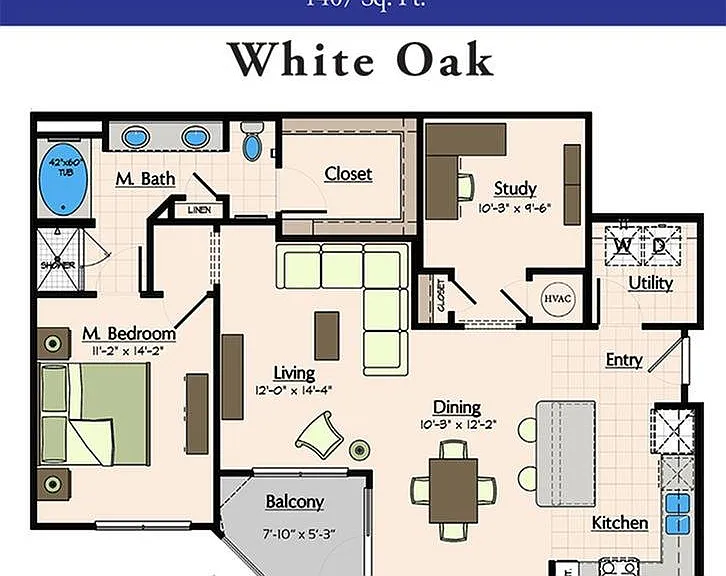 Two Bedroom Floorplan Two Bedroom Floorplan