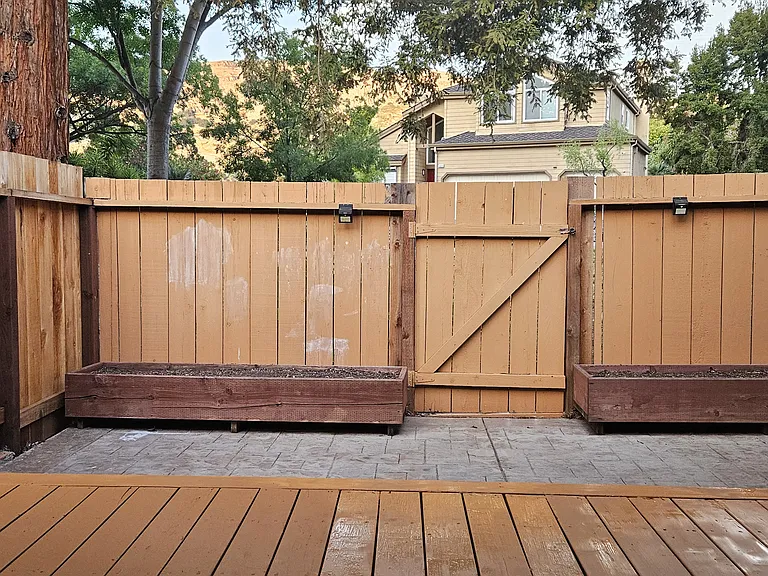 Backyard and Deck.