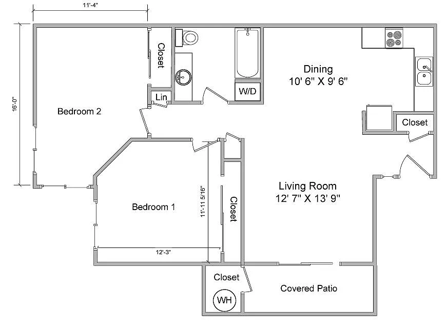 Floor plan Parkview 2x1