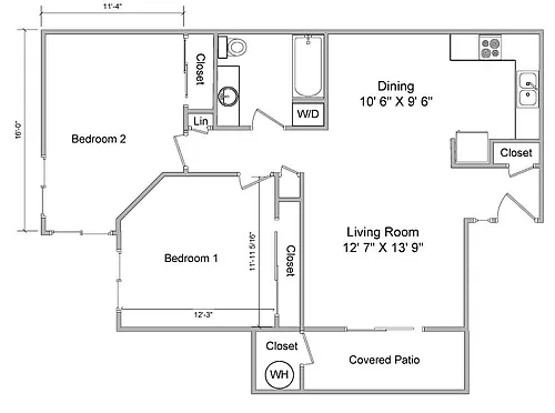 Floor plan Parkview 2x1