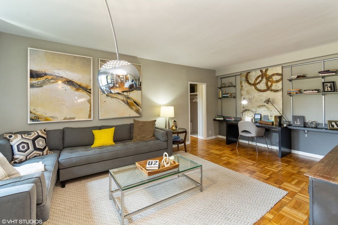 One bedroom model living room