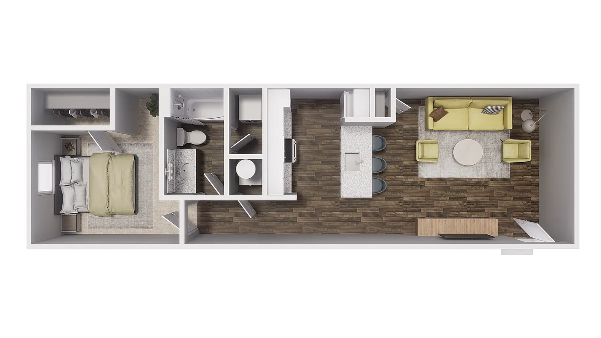 Floor plan 1x1 - 682 sqft - A2